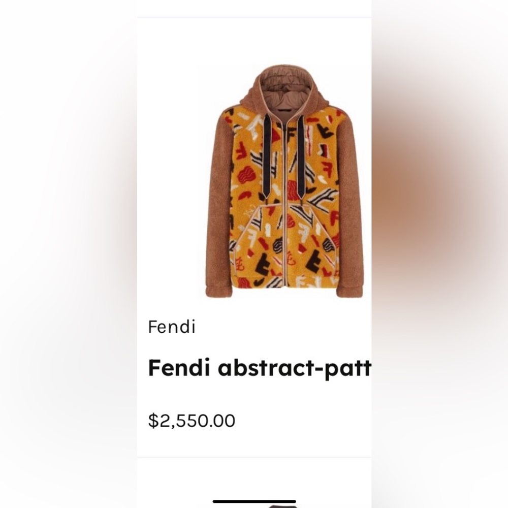 FENDI Abstract Jacket MENS Size Small